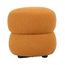 1 Puff Redondo Respiro Rivatti 39 cm -Altura- Estofado em Boucle Amarelo Ocre